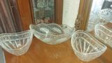 Kəsimli kristal qab dəsti - 3 hissədən ibarət: 1 böyük meyvə/salat — Goods