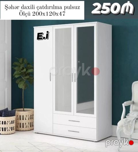 3 qapılı dolab Yep yeni 250 azn rəng seçimi var çatdırılma var