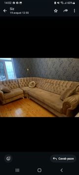 Divan satılır 300₼. bazalıdır. ünvan Xırdalan. 9501. Fatimə99 E — Mebel