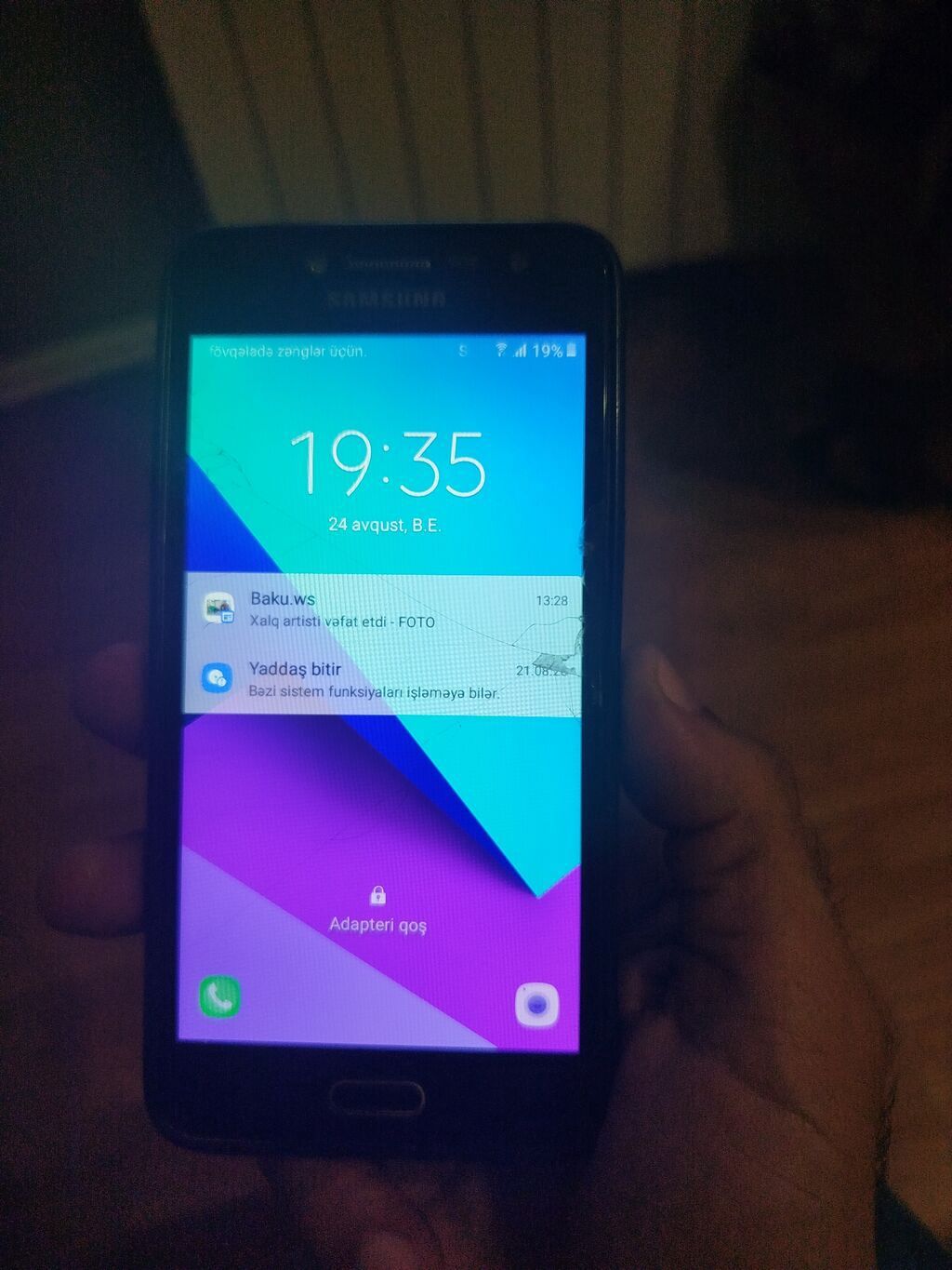 Samsung J210, rəng - Qara, Qırıq — Samsung, Qobu (2)