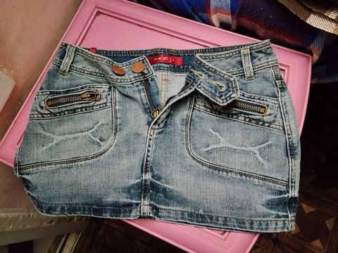 Qadın denim mini cəkəti, 28 razmer