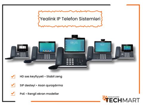 YEALİNK IP telefon sistemləri