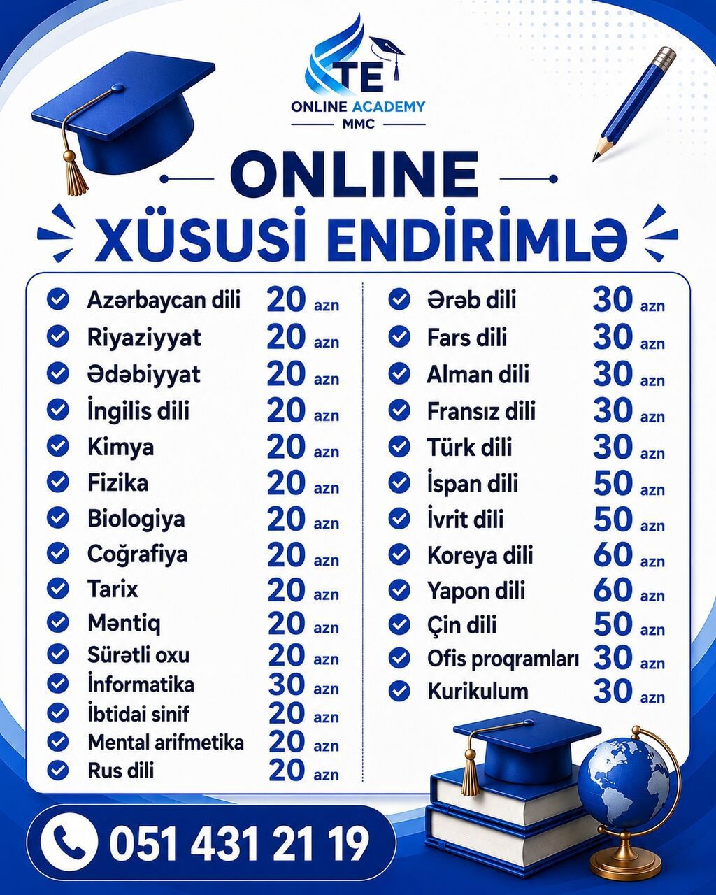 Repetitor, Mental arifmetika, Azərbaycan dili, İmtahanlara hazırlıq — Təlim, kurslar, Bakı (4)