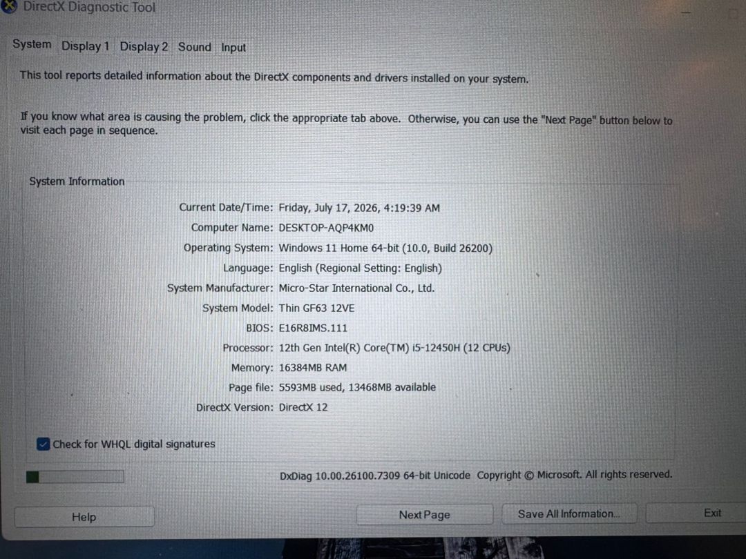 Noutbuk MSI Thin GF63 RTX4050 — Elektronika, Bakı (8)