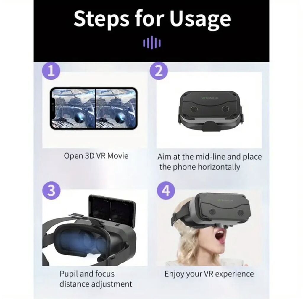 VR SHINECON virtual reallıq eynəyi Bir başa online mağazadan satışdır — Elektronika, Masazır (9)