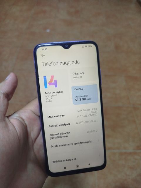 Xiaomi Redmi 9T Twilight Blue 64GB/4GB — Bakı