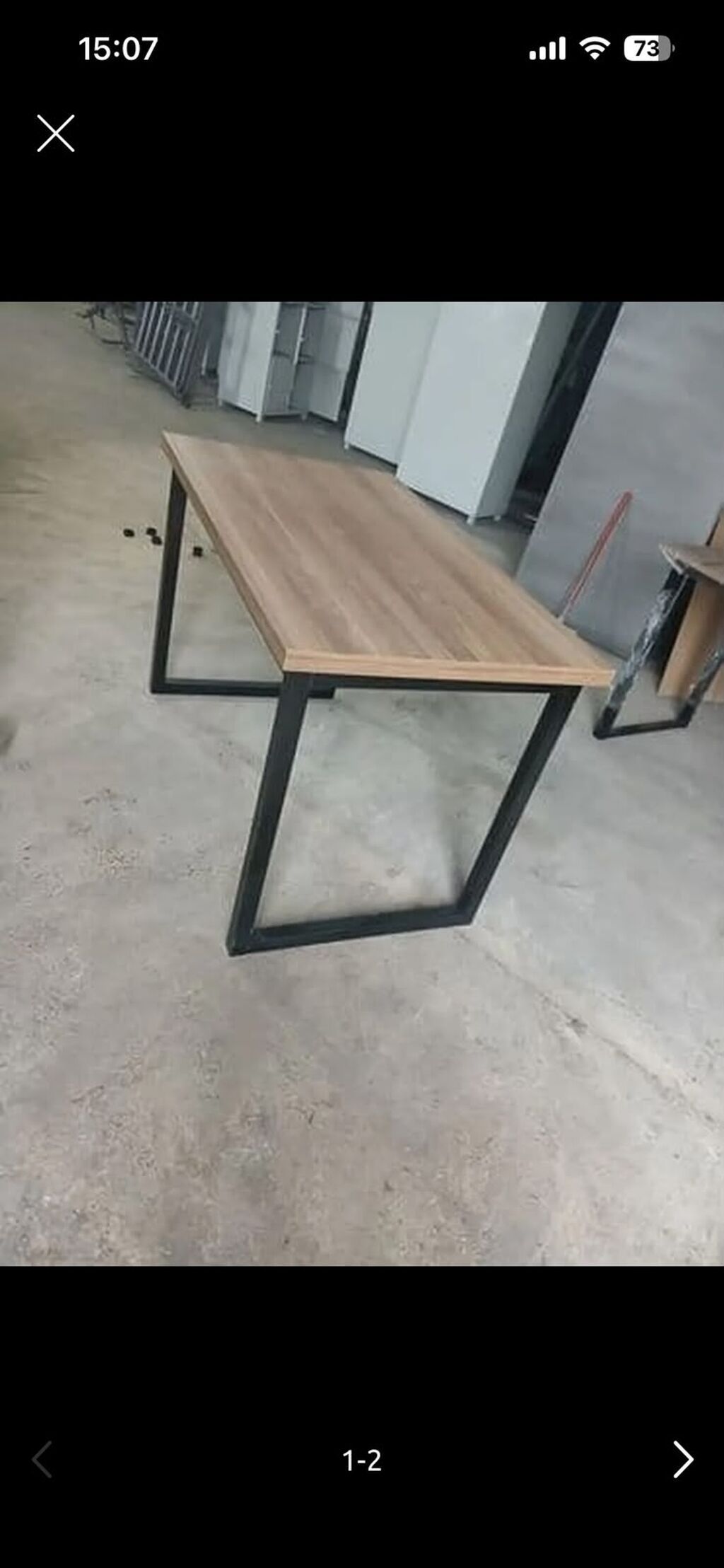 Düz masa, Polkasız, Siyirməsiz, Metal, Zəmanətsiz, Kredit yoxdur — Mebel, Bakı
