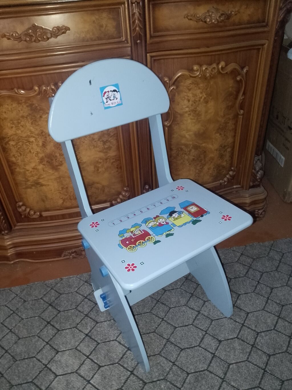 Oğlan və qız üçün, İşlənmiş, Siyirməli, Yazı masası, Stullar ilə — Mebel, Bakı (2)