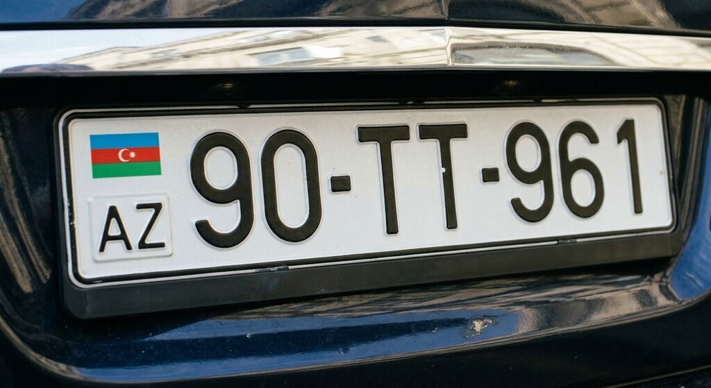Azərbaycan dövlət nömrə nişanı: 90-TT-961 - Standart ölçülü metal — Avto, Ceyranbatan