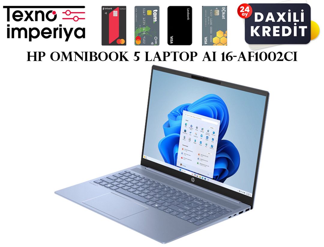 HP OmniBook 5 Laptop AI 16-af1002ci BG7H6EA — Elektronika, Bakı (3)
