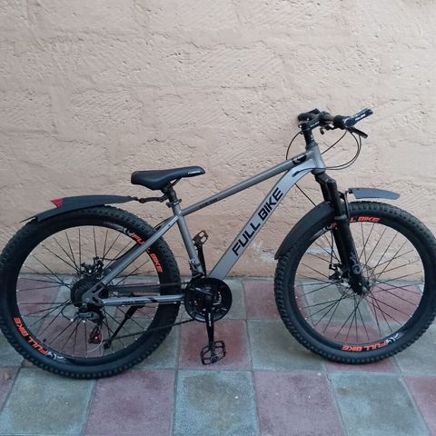 FULL BIKE dağ velosipedi — 27.5\", alüminium, boz rəng, disk əyləcləri
