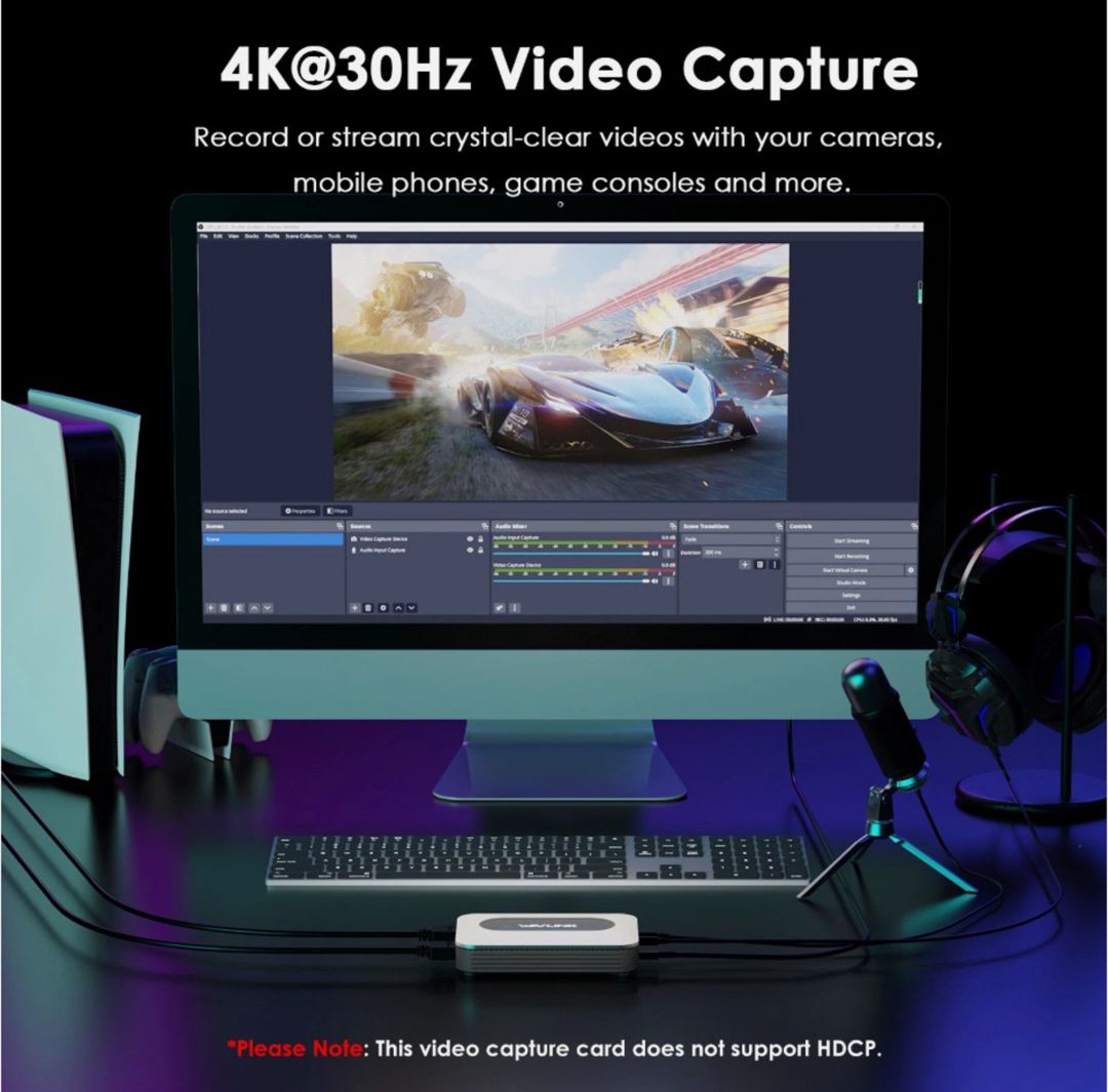 Capture Card 4K-30HZ / 1080-120Hz Dual HDMI — Periferik cihazlar, Bakı (4)