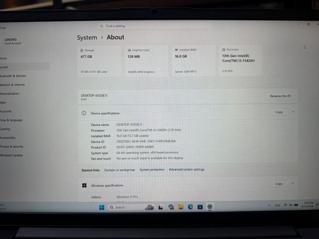 Lenovo V15 G4 — Elektronika, Bakı (8)