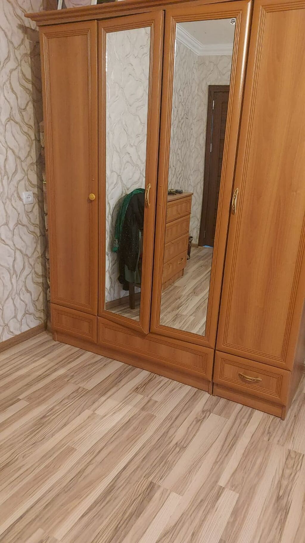 Yataq otağı mebel dəsti - Material: taxta teksturalı MDF/laminat — Mebel, Saray (3)