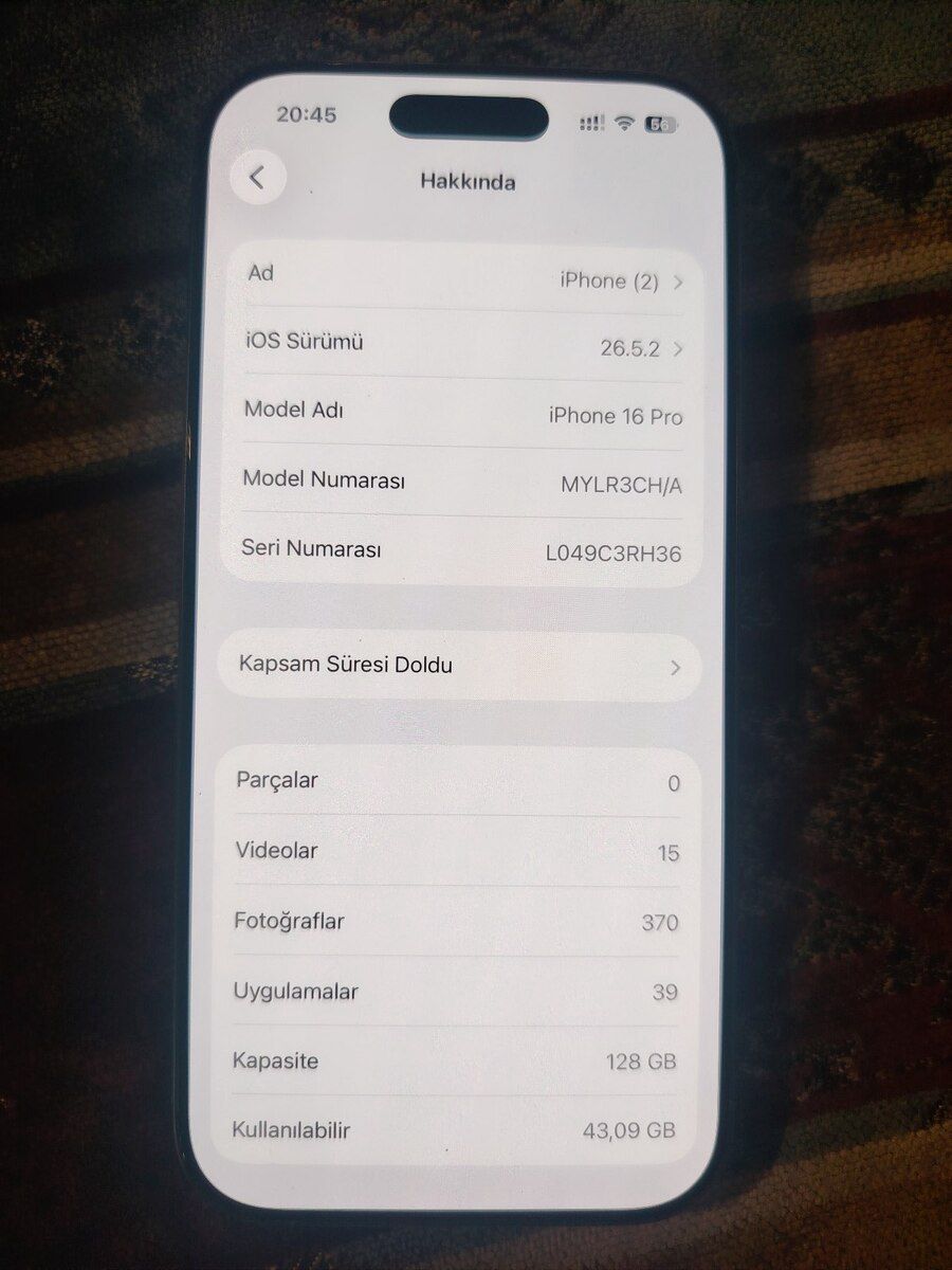 Apple iPhone 16 Pro Natural Titanium 128GB/8GB — Mallar, Bakı