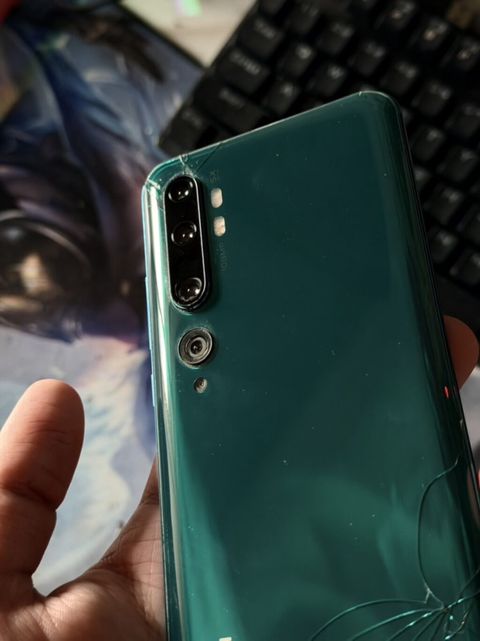 Xiaomi Mi Note 10, 128 GB, rəng - Yaşıl, Qırıq