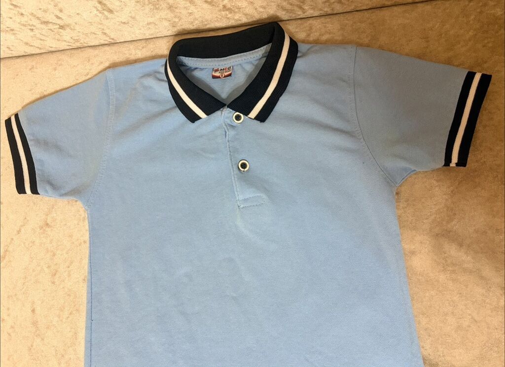 Uşaq polo köynəyi - Rəng: açıq mavi - Model: qısaqol polo - Yaxa — Mallar, Bakı (2)