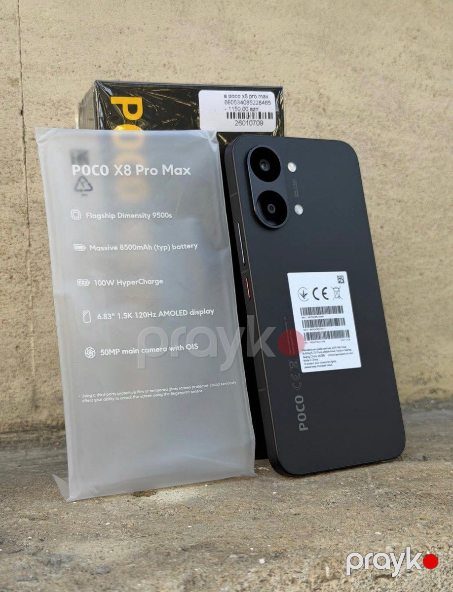 Xiaomi Poco X8 Pro Max Black 512GB/12GB — Smartfonlar, Bakı (4)