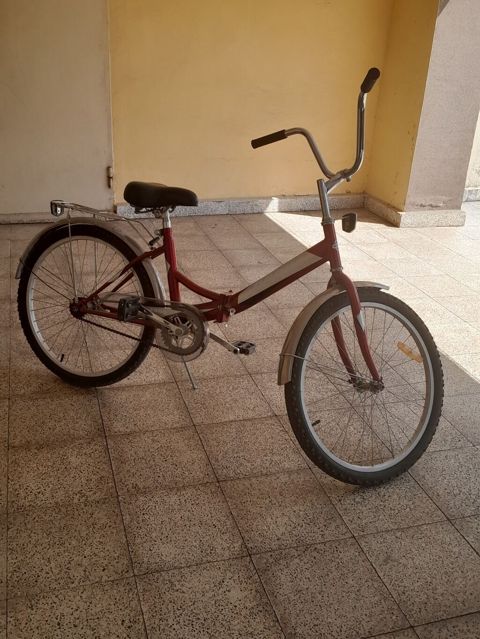 Şəhər tipli uşaq velosipedi, 24", qırmızı, step-through