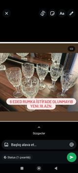 Rümkalar, Şüşə, 6 ədədli dəst — Profil