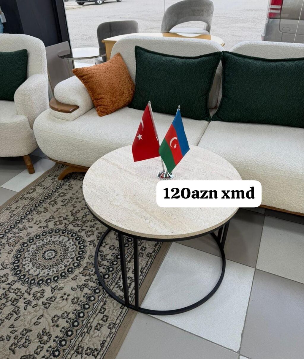 Yumru masa, Açılmayan, Təkərsiz, Türkiyə — Mebel, Xırdalan (2)