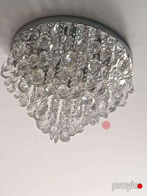 Kristal tavan lampası, metal baza — Gəncə