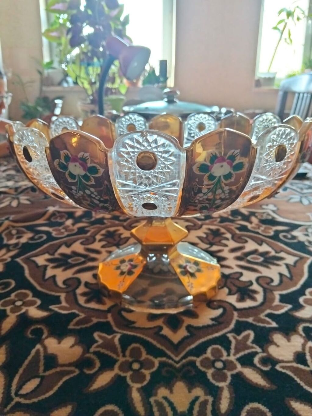 Klassik üslublu büllur meyvə/qənnadı qabı - Material: qalın kəsimli — Mallar, Bakı (3)
