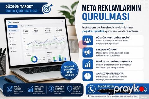 Meta Ads Manager üzrə reklam və target xidməti