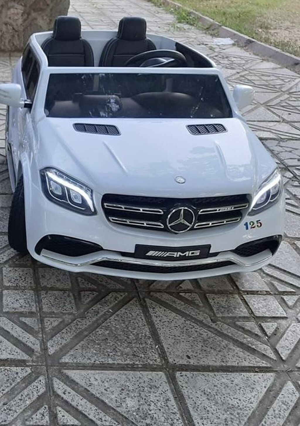 Uşaq elektrikli maşın – Mercedes-Benz GLS63 AMG stili, ağ rəng — Mallar, Bakı