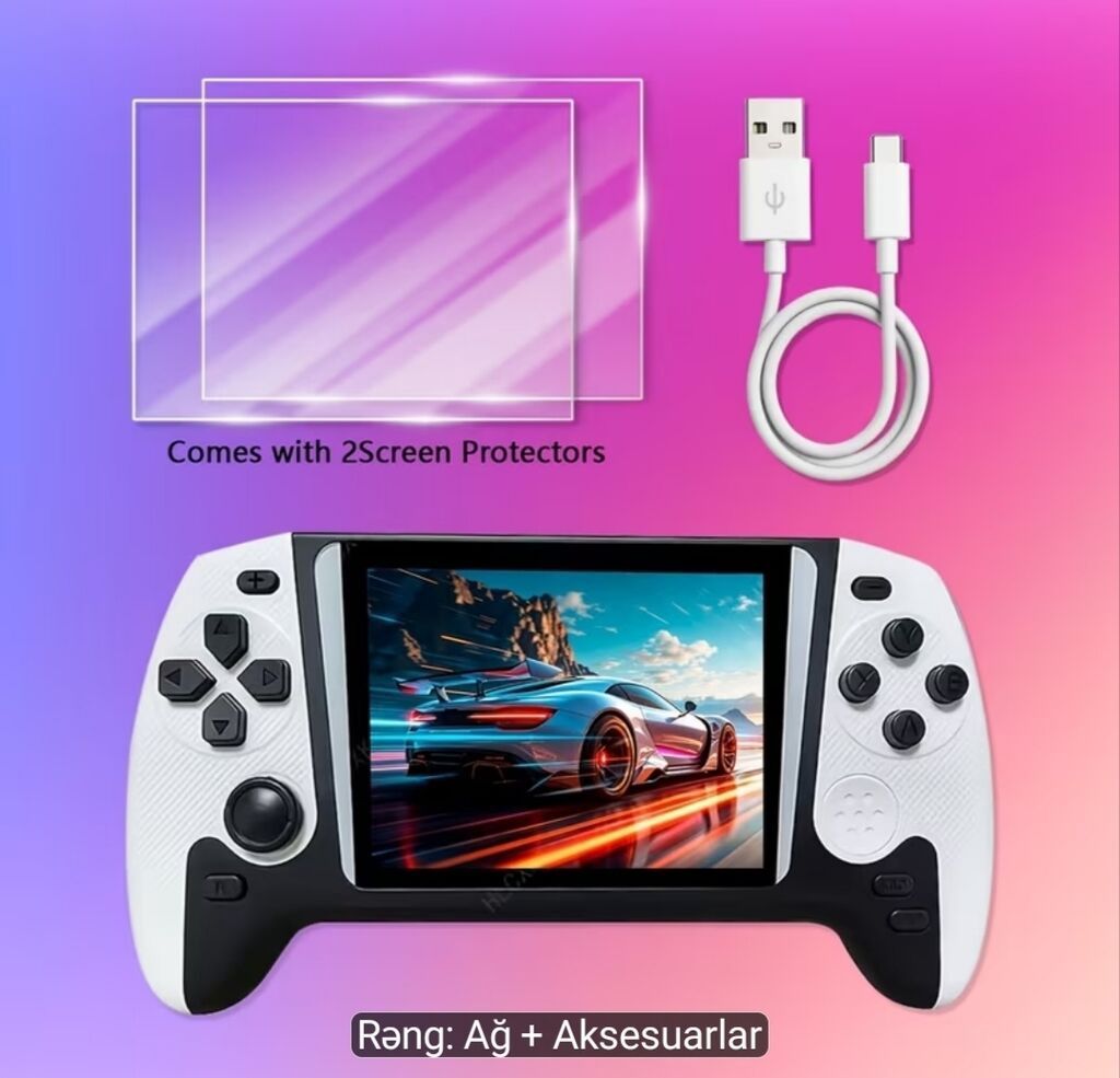 Portativ oyun konsolu – aksessuarlarla içərisində 500 ədəd retro — Portativ oyun konsoləri, Digah (4)