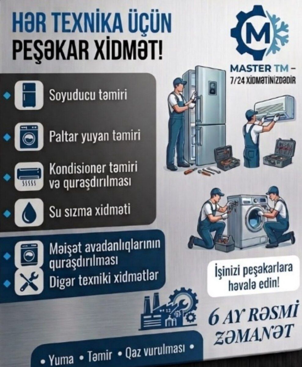 Məişət texnikası üçün peşəkar təmir — Mallar, Bakı