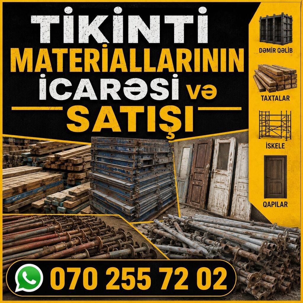 Tikinti materiallarının icarəsi və satışı