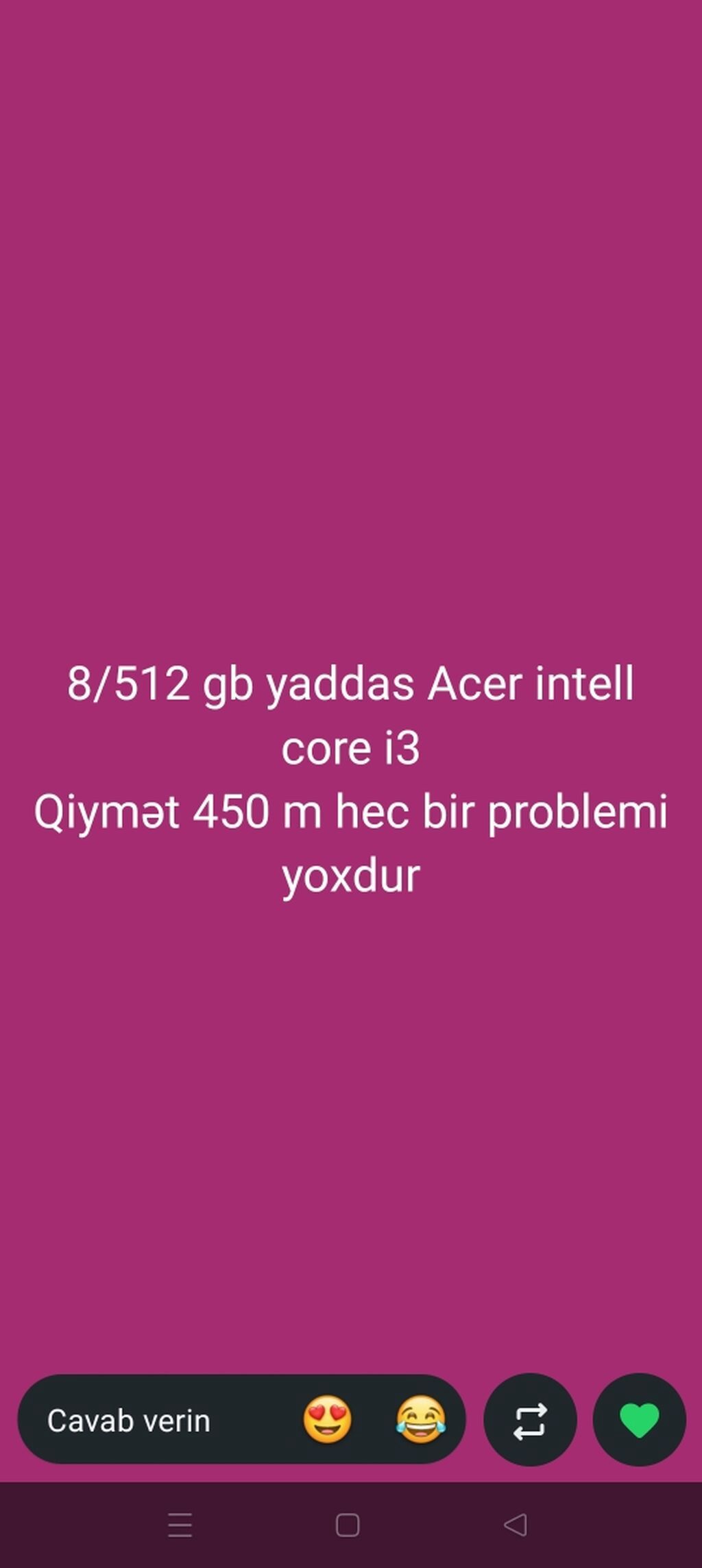 Acer noutbuk + klaviatura və siçan - Prosessor: Intel Core i3 - — Acer, Bakı (2)