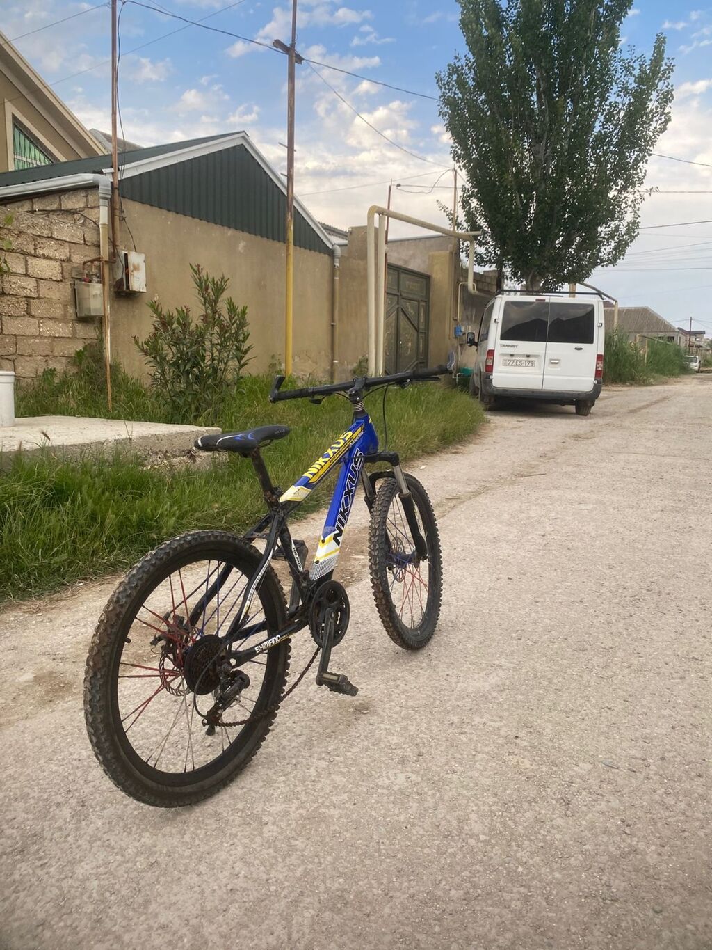 NIKKUS dağ velosipedi - Rəng: mavi/sarı/qara dizayn, çərçivədə — Dağ velosipedləri, Digah (3)