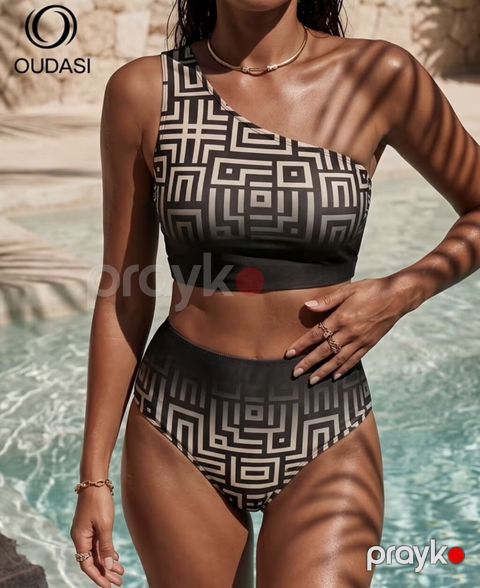Qadın iki hissəli bikini Dəsti - Parça: Elastik, tez quruyan və
