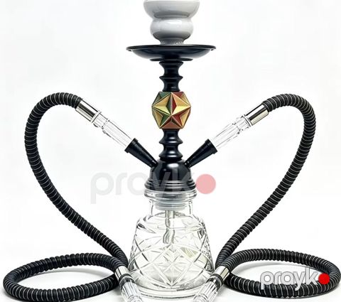 İki şlanqlı nargilə Sifarişlə 2,3 hefteye çatdılır - Şüşə kolba — Bakı