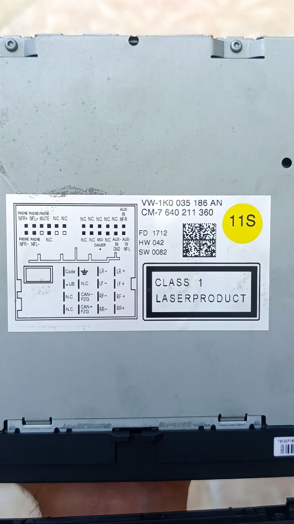 Volkswagen orijinal avtomobil maqnitolası – BOSCH VW Radio LOW EU UP2 — Elektronika, Bakı (4)