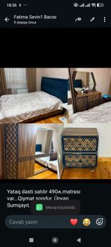 Yataq dəsti satılır 490₼.matrası var. Qiymət sondur. Ünvan — Mebel