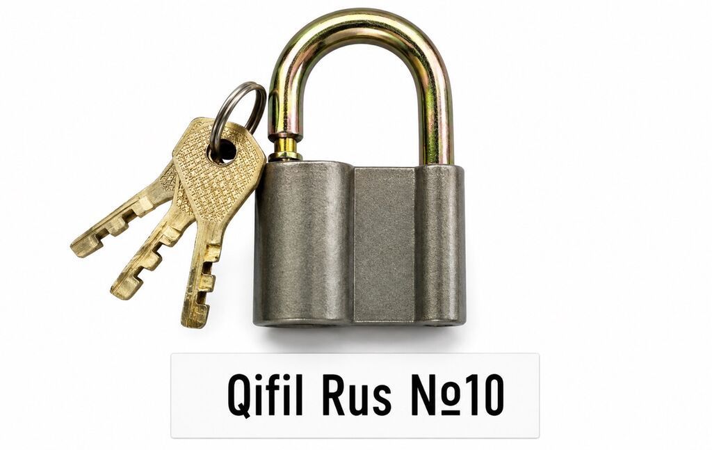 Qıfıl “Rus №10” - Tip: Asma qıfıl - Komplekt: 3 ədəd açar - Korpus — Mallar, Qobu