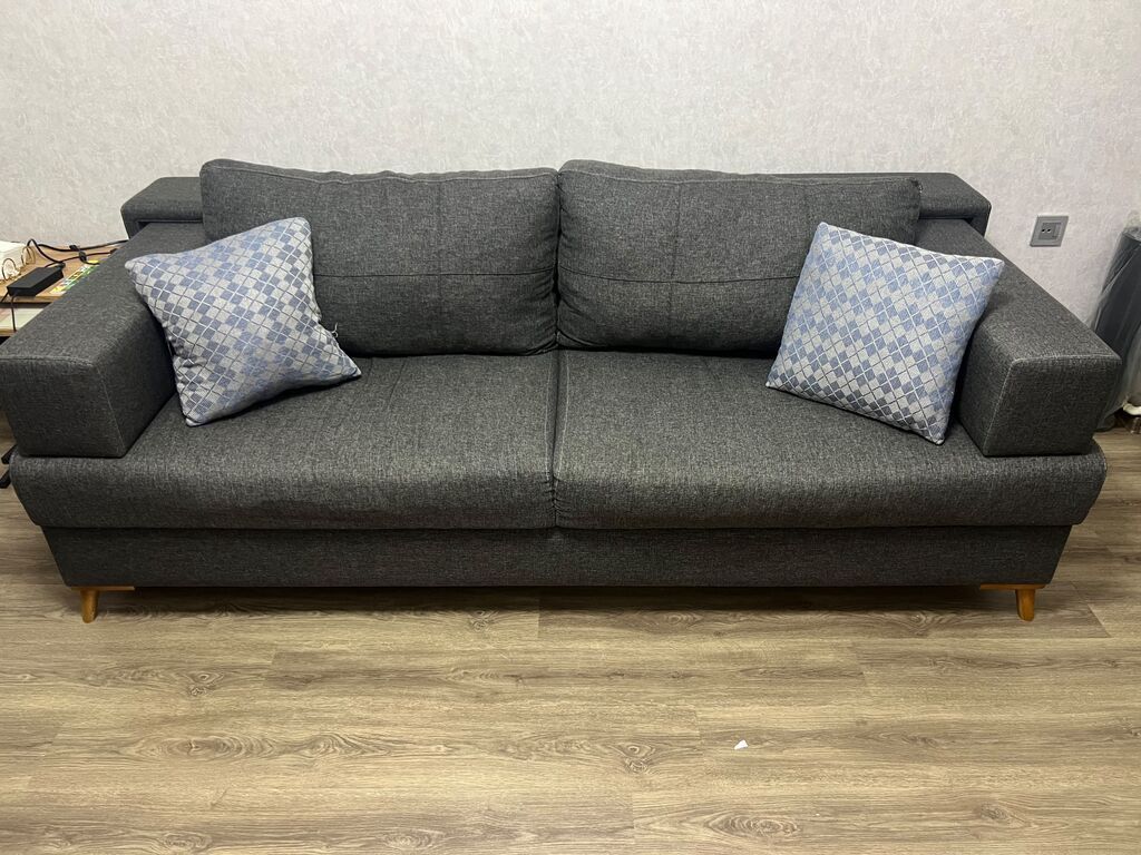 Mebel: 3 yerlik divan - Rəng: Tünd boz (neytral, istənilən interyerə — Mebel, Bakı (3)