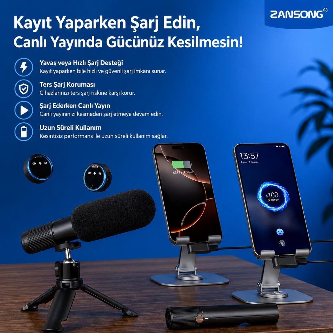 Simsiz mikrofon dəsti ZANSONG S93 — Elektronika, Bakı (2)