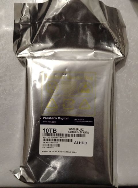 Western Digital WD Purple 10TB SATA Sərt Disk (WD102PURZ) - 24/7 Videomüşahidə