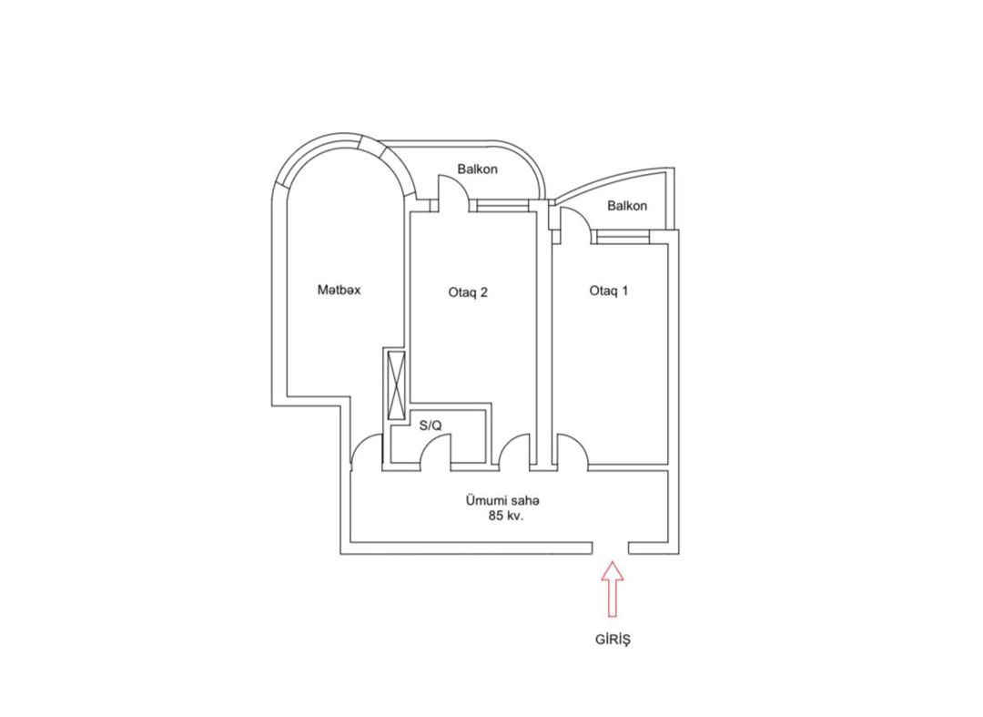Satılır 2 otaqlı yeni tikili 90 m² — Mənzil, Bakı (12)