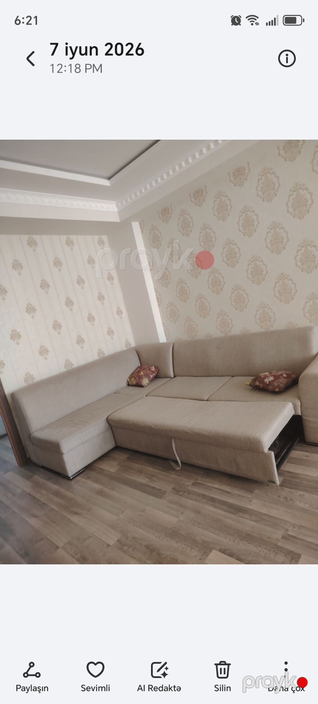 L‑şəkilli künc divan - Rəng: açıq bej, neytral ton - Forma: sağ bucaq — Divanlər, Novxanı (2)