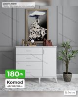Məhsul: Komod - Ölçülər: 40 × 100 × 100 sm - Material: 18 mm laminat — Mebel