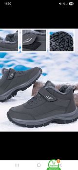 Qış üçün kişi ayaqqabısı – 41 ölçü, tamamilə təzə. - Rəng: tünd boz - — Boots