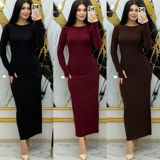 Uzunqol, dar kəsimli maxi paltar - Model: sadə və eleqant siluet — Личные вещи