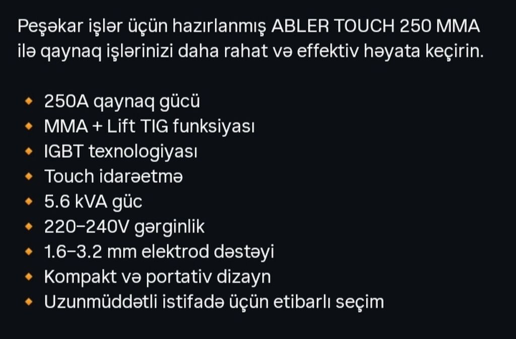 Yeni Qaynaq aparatı Elektrod, Ünvandan götürmə, Ödənişli çatdırılma, Kredit yoxdur — Alətlər, Bakı (2)