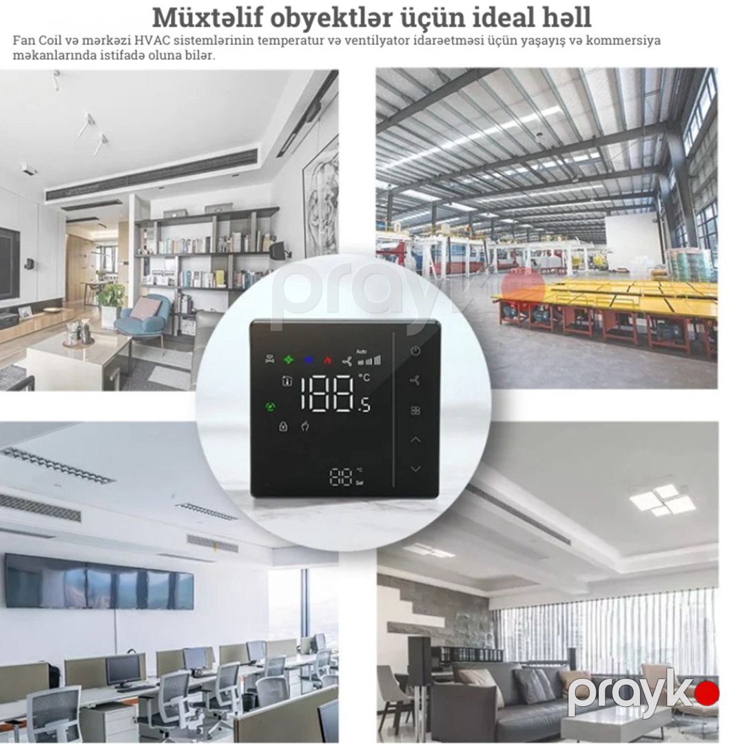 Ağıllı Fan Coil Termostatı Tuya WiFi (2-Pipe FCU) — Mallar, Bakı (10)