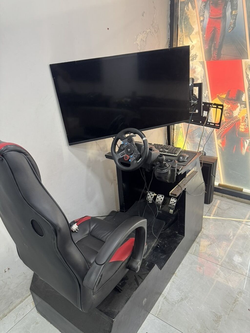 Tam dəst sim racing oyun kabineti - Geniş ekranlı TV/monitor (divar — Elektronika, Masazır (2)